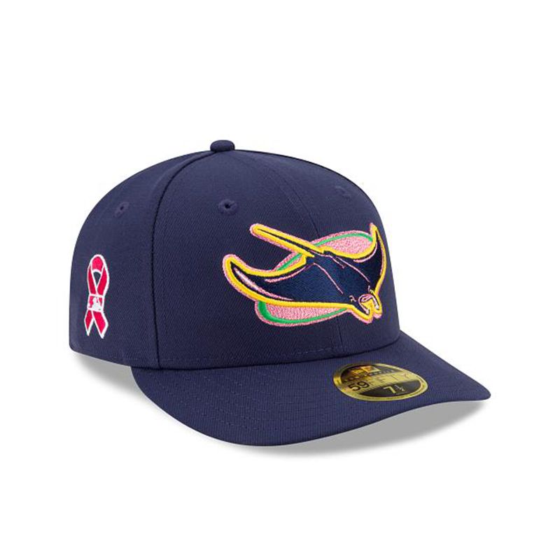 MLB Tampa Bay Rays Mother's Day Low Profile 59Fifty Fitted (WMC8972) - Blue New Era Caps